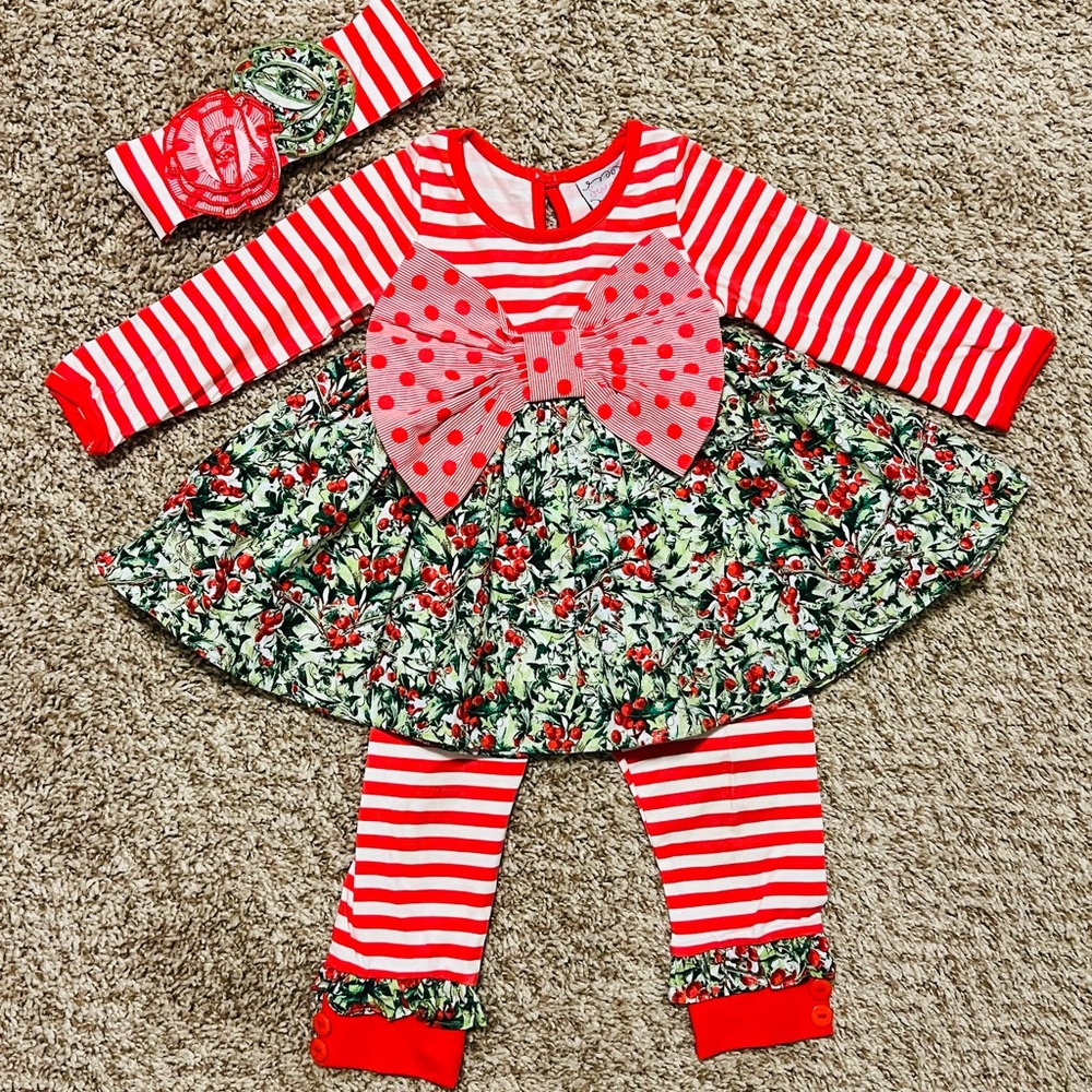 New Serendipity Boutique set! Ruffle details perfect for holidays, Christmas